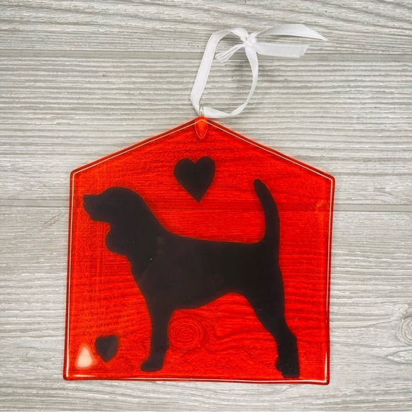 Stained glass sun catcher beagle hound spaniel dog coaster decoration orniment - Picture 2 of 5